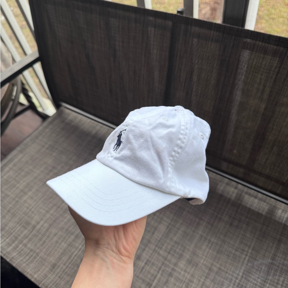 Kids White Polo Ralph Lauren Cap
